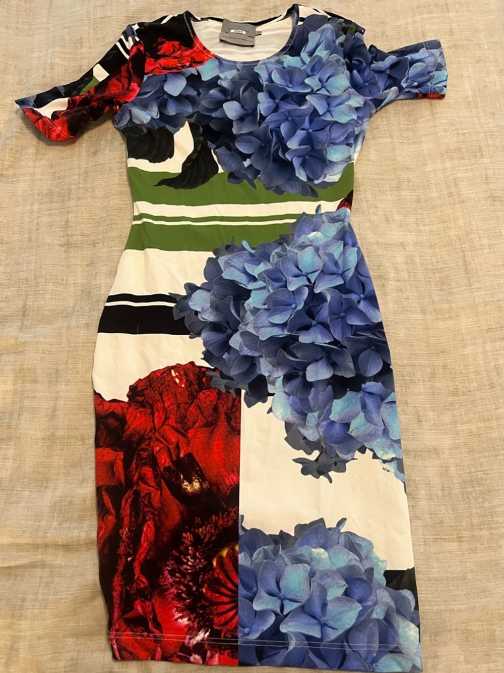 Women’s dress: Preen by Thornton Bregazzi Blue & Red Floral Midi Dress